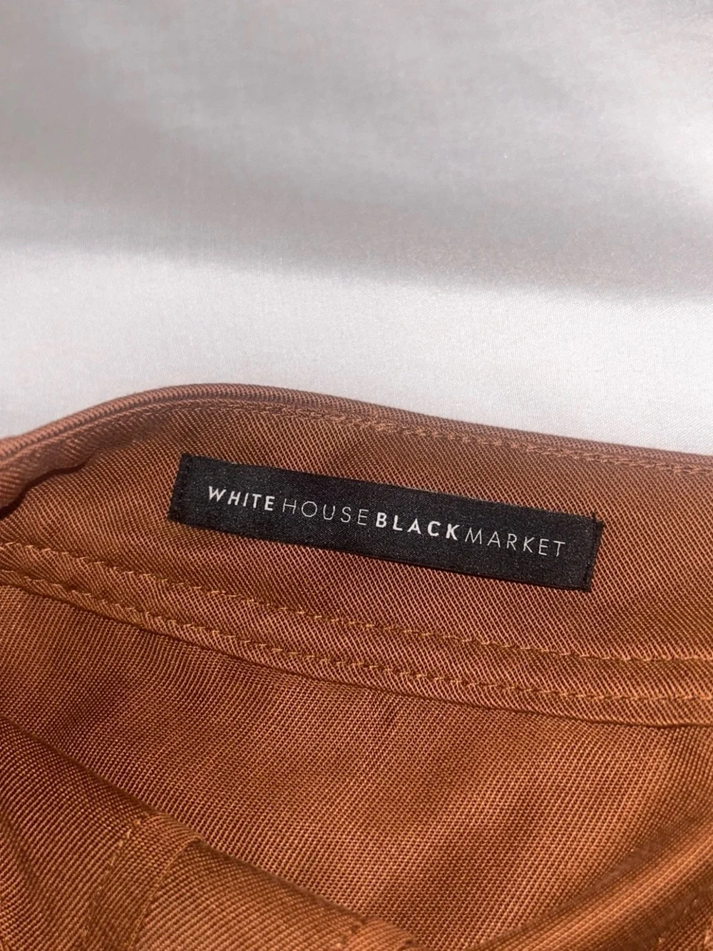 White House Black Market Brown Lace-Up Utility Bermuda Shorts